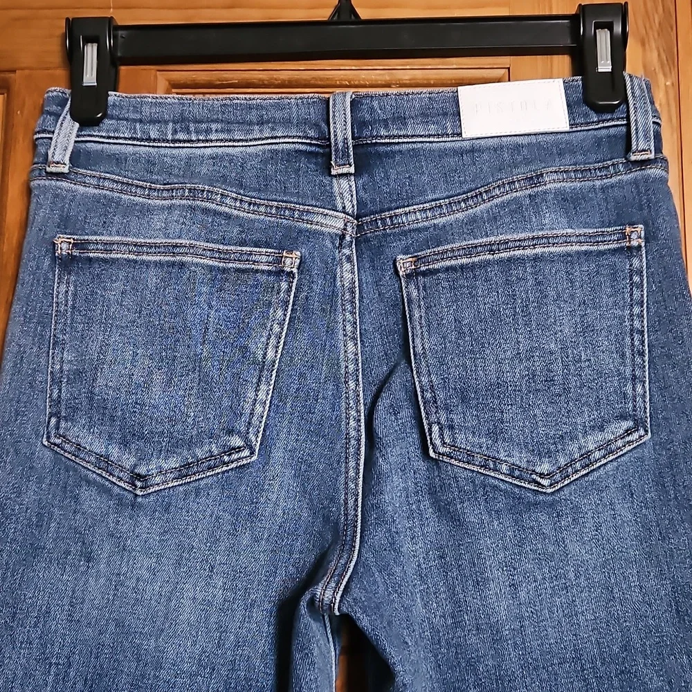 Pistola High-Rise Kick Flare Cropped Distressed Denim Jeans - Picture 7 of 11